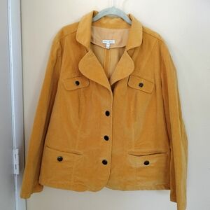 Corduroy Figure Flattering Yellow Jacket 20W Stretch Office Travel